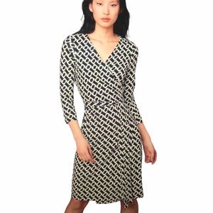 Diane Von Furstenberg Silk Julian Wrap Dress, Sz 8